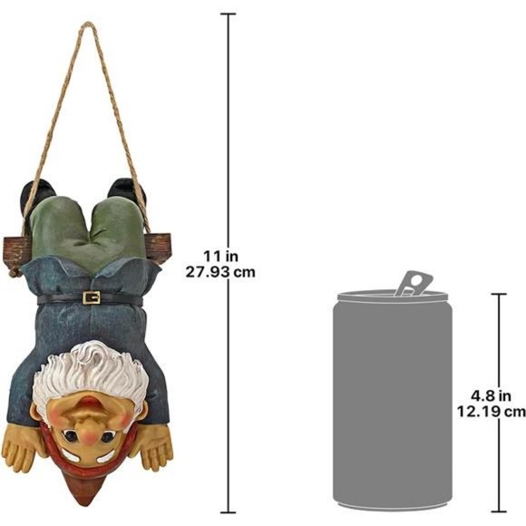 Alfie The Acrobat Swinging Outdoor Garden Funny Lawn Gnome Statues, Multicolored - Picture 6 of 7